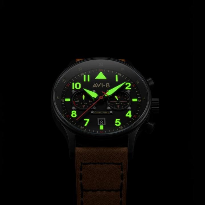 Immagine prodotto AVI-8 AV-4088-03 Carey Dual Time 44mm 5ATM (Orologio da polso analogico, 44 mm)