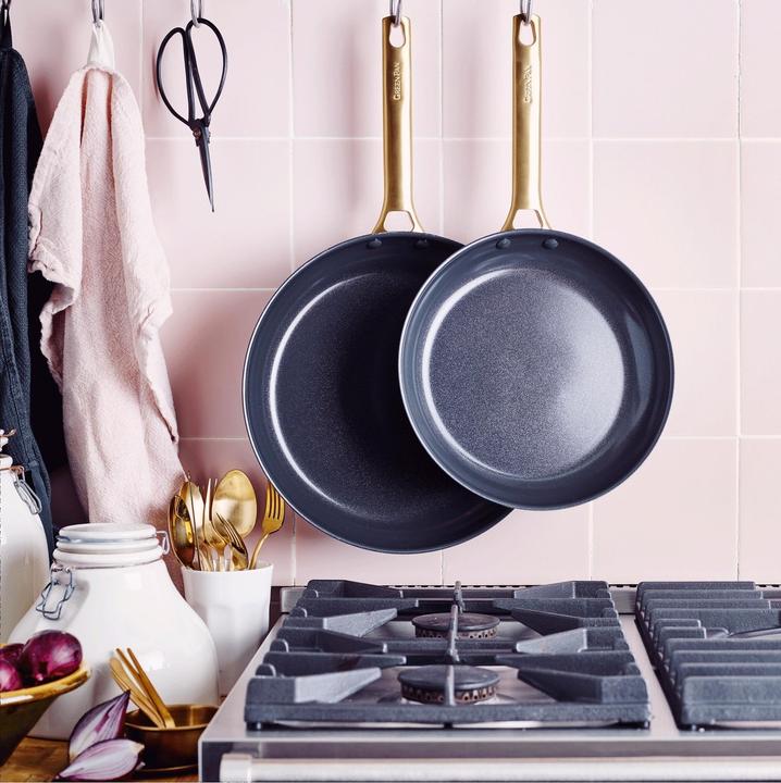 Actual product image Greenpan Ceramic pans PADOVA Black 20 + 24 + 28 cm (28 cm, Frying pan, Aluminium)