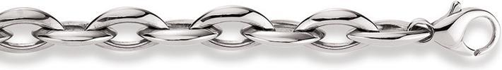 Natsumi Schmuck Halskette Weissgold 18K/750 Navette 6.8 mm 45cm (750/18 K Weissgold, 45 cm)
