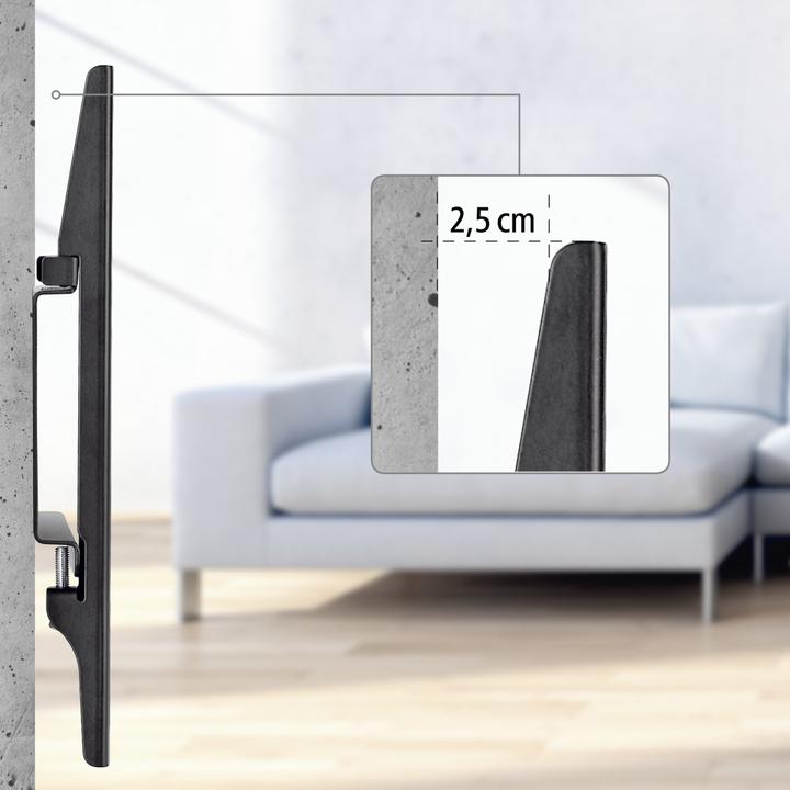 Image du produit Hama Support TV mural, fixe, 117 cm (46") jusqu'à 25 kg, distance du mur 2,5 cm (Mur, 46", 25 kg)