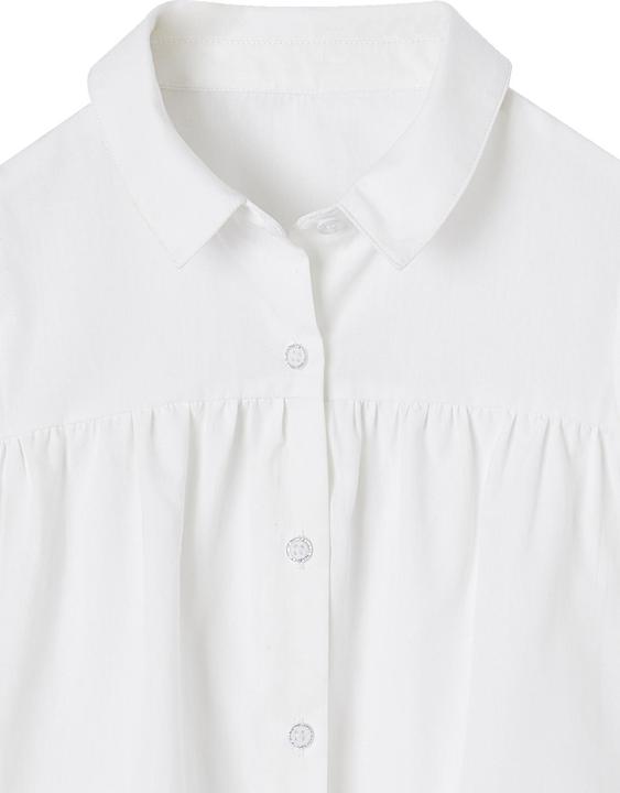 Actual product image Vertbaudet Wide-cut girls' blouse made from cotton fabric (92)