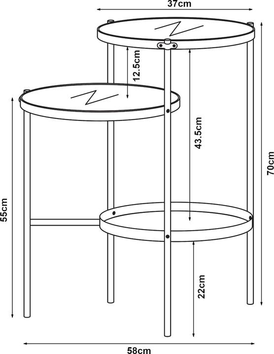 Actual product image En.Casa Mölndal (70 x 58 x 37 cm)