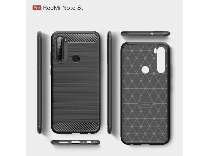 Produktbild Screenguard Xiaomi Redmi Note 8T Hülle Carbon Brushed Soft TPU (Xiaomi Redmi Note 8T)
