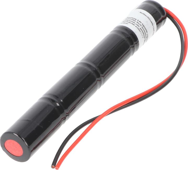 Actual product image XCell Notleuchtenakku NiCd 4,8V 1800mAh L1x4 Sub-C mit 200mm Kabel einseitig passend für 4,8 V Akku (1 pcs., 1800 mAh, Battery + charger)