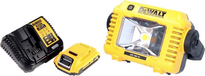 Image du produit DeWalt DCL 077 D1 Projecteur de travail à LED 12 V 18 V 2000 lm IP54 + 1x batterie 2,0 Ah + chargeur (2000 lm)