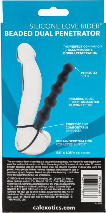 Immagine prodotto CalExotics Love Rider Silicone perline doppio penetratore Strap On