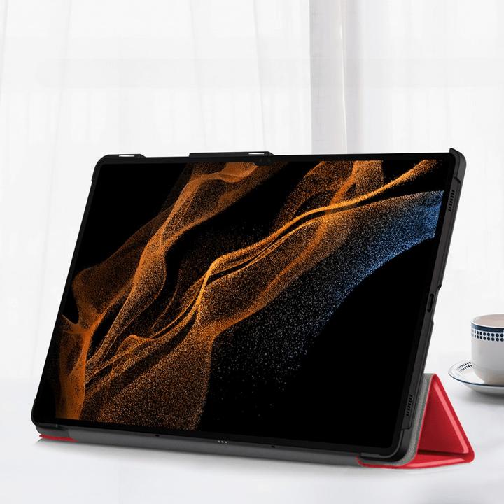 Actual product image Cover-Discount Galaxy Tab S9 Ultra - Tri-fold Smart Case red (Galaxy Tab S9 Ultra)