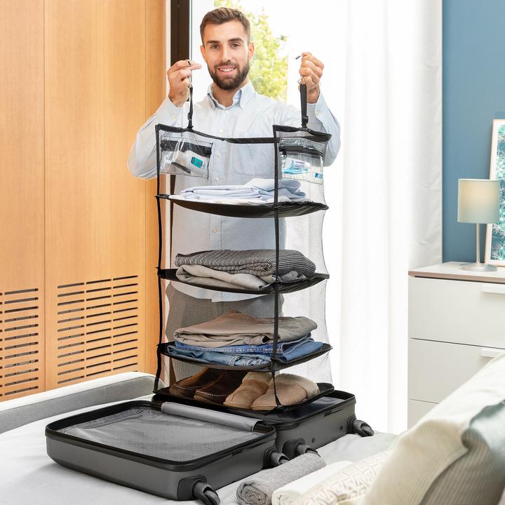 Produktbild InnovaGoods Faltbares Regal für Koffer (Packsystem)
