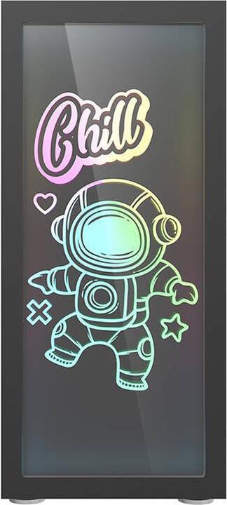 Actual product image Darkflash Tech DK210 Graffiti Computer Case (black) (mATX, Mini-ITX, ATX, E-ATX)