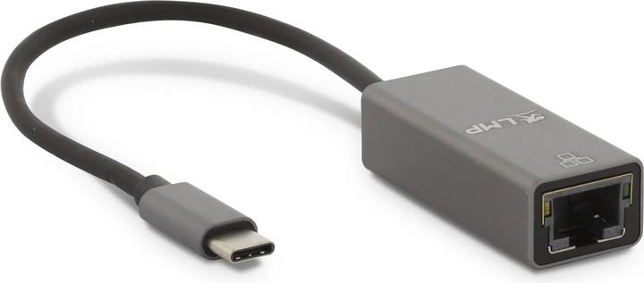 Produktbild LMP USB-C-auf-Gigabit-Ethernet-Adapter, grau (USB-C, RJ45 (1x))