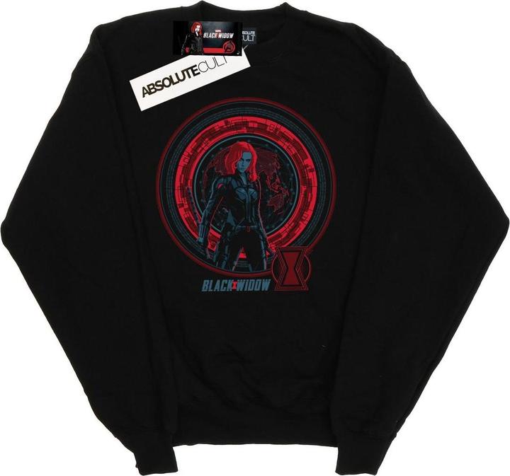 Black Widow Movie Computer Globe Sweatshirt
