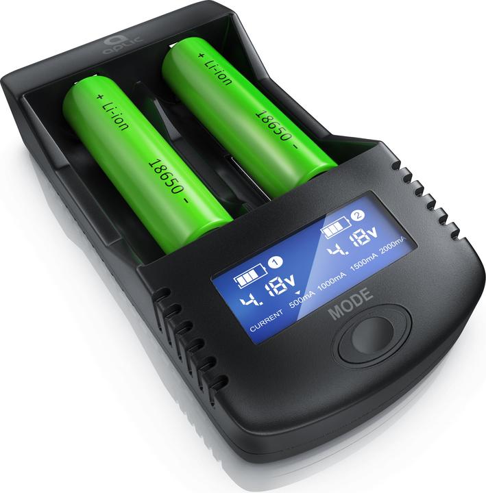Produktbild Aplic Power Akku Ladegerät, Akku Ladestation, Batterieladegerät, Mikroprozessorgesteuerte Ladetechnologie (1 Stk., 14500, 16340, 18650, 26650, Ladegerät ohne Akku)