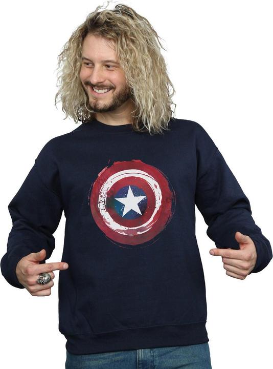 Actual product image Mens Captain America Splatter Shield Sweatshirt (XXL)