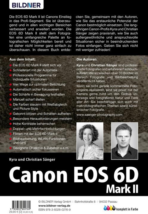 Produktbild Canon EOS 6D Mark 2 - Für bessere Fotos von Anfang an! (Deutsch, Dr. Kyra Sänger, Dr. Christian Sänger, 2018)