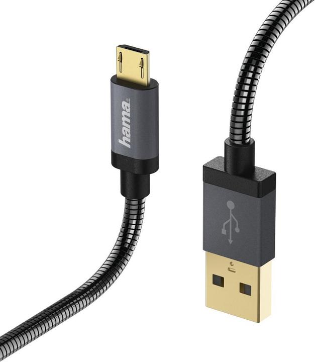 Actual product image Hama Micro USB cable "Elite (0.75 m, USB 2.0)