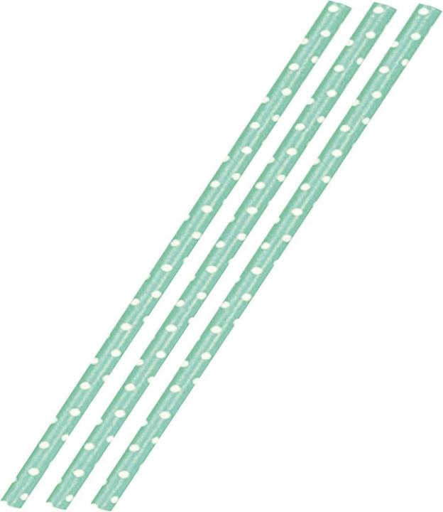 Westmark 50 Papier-Trinkhalme, grün mit weissen Punkten, 19,7 cm,50sb (50 x)