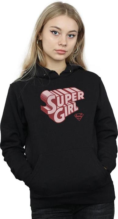 Actual product image Womens/Ladies Supergirl Retro Logo Hoodie (XXL)