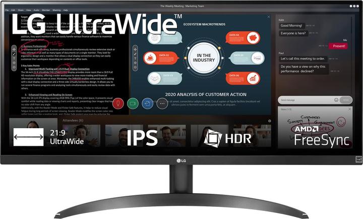 Actual product image LG 29WP500-B (2560 x 1080 pixels, 29")