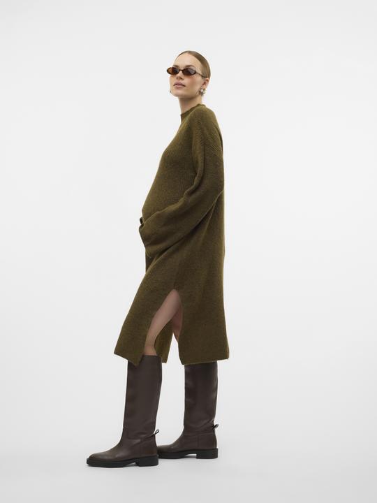 Actual product image Mamalicious Regular fit Round neck Ribbed cuffs Wide sleeves Midi dress Knitted dress (L)