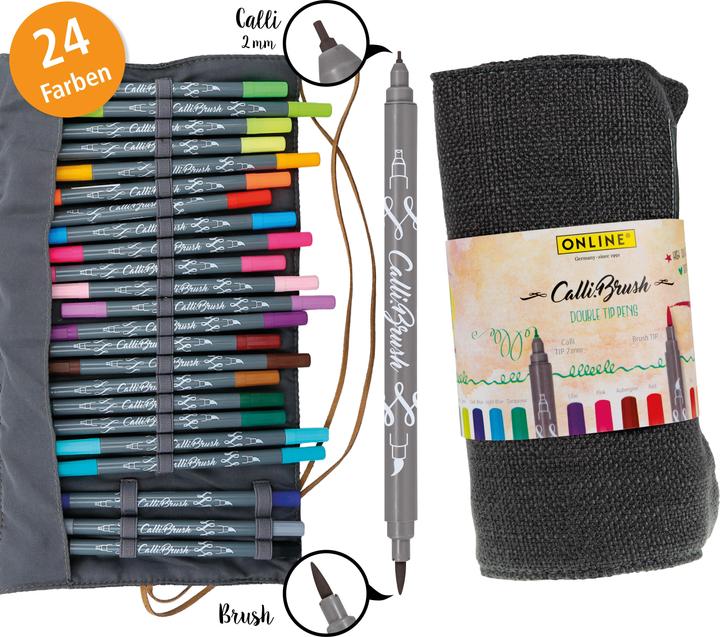 Produktbild Online Callibrush Pen Double Tip (Mehrfarbig, 24 x)