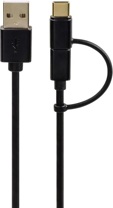 Produktbild Hama 2in1-Micro-USB-Kabel mit USB-C-Adapter (1 m, USB 2.0)