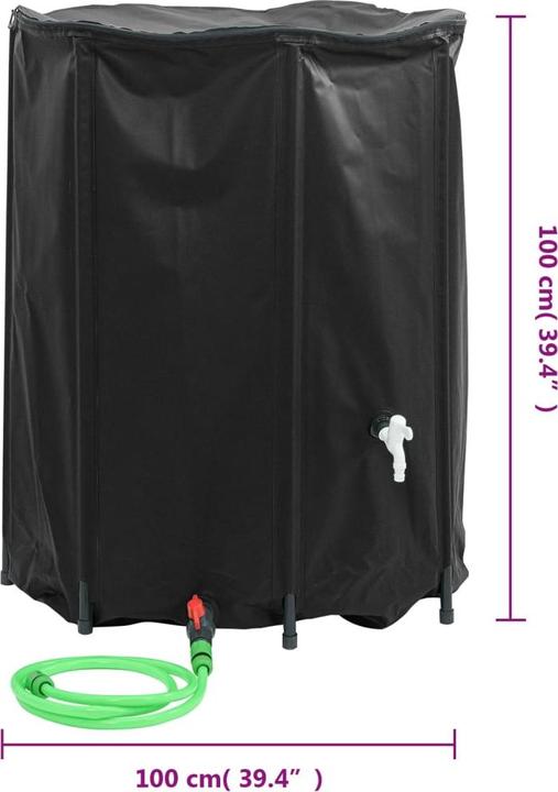 Immagine prodotto VidaXL Serbatoio dell'acqua con rubinetto Pieghevole 750 L PVC (750 l)