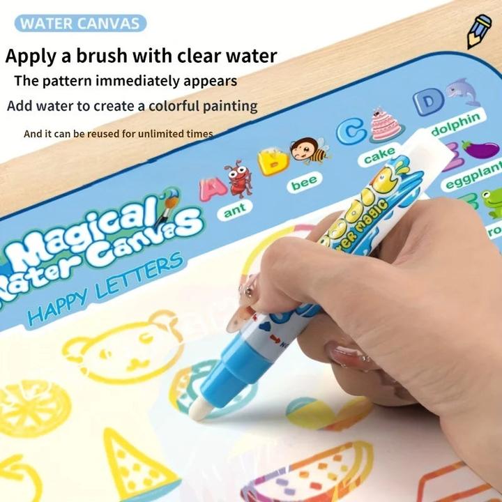 Actual product image Activity Board 100x80CM Magic Water Drawing Mat Colouring Doodle with Reusable Magic Pens Painting