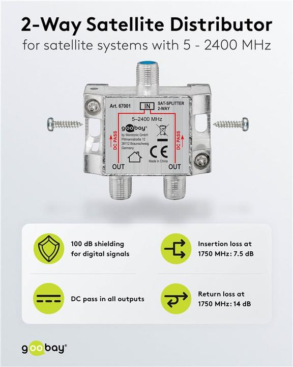 Produktbild Goobay 67001 (Verteiler)