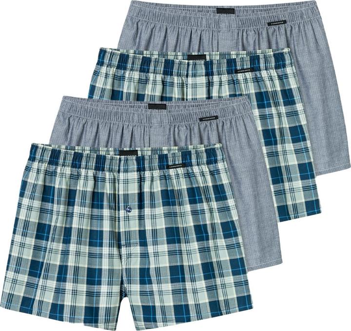 Produktbild Schiesser 4er Pack Web Boxershorts (5, M, 4er Pack)