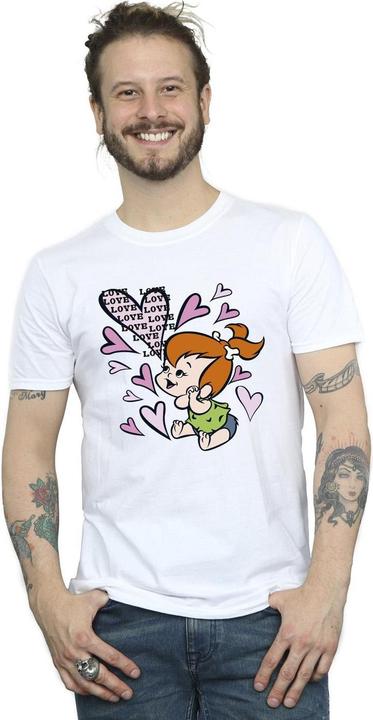 Actual product image The Flintstones Mens Pebbles Love Love Love T-Shirt (XXL)