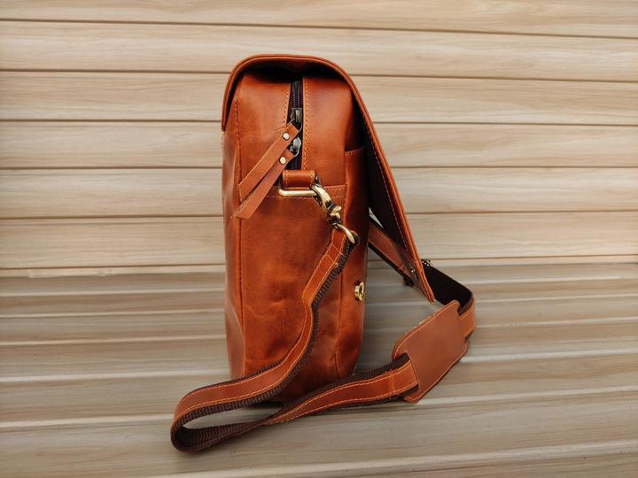 Actual product image Only-Bags.Store Genuine Leather Shoulder Bag, College Bag, Laptop Bag, Gift for Men, Office Bag, Work