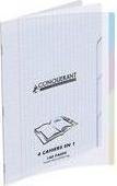 Image du produit Conquerant Cahier "4 en 2,50cm (1"), 240 x 320 mm, seyès couverture en Polypro, 140 pages, agrafé, papier de 90 (240 x 320 mm, Quadrillé, Couverture souple)