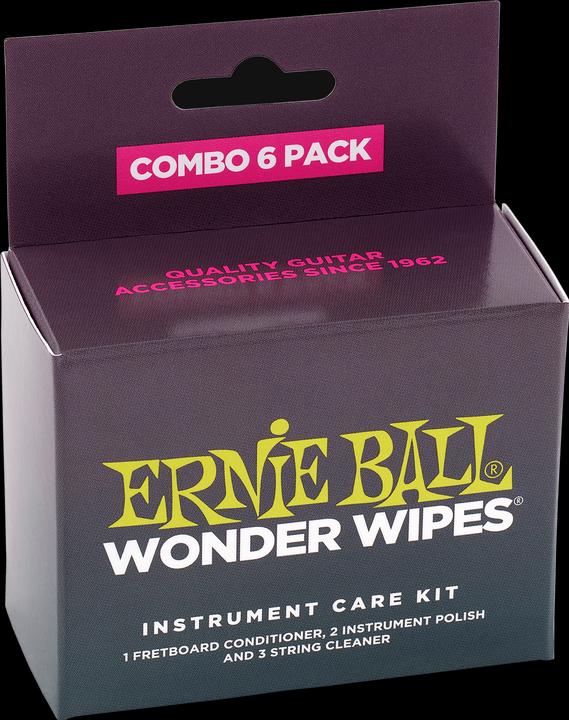 Actual product image Ernie Ball Wonder Wipes Combo 6-Pack (Instrument cleaning)