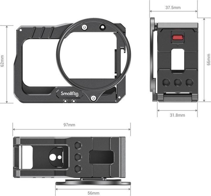 Actual product image SmallRig Vlogging Cage and 52mm Filter Adapter for Insta360 ONE R 4K Edition 2901 (Cage)