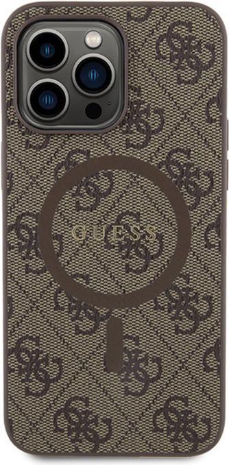 Immagine prodotto Guess GUHMP14XG4GFRW iPhone 14 Pro Max 6,7" brązowy/marrone Custodia rigida 4G Collection in pelle Logo (Apple iPhone 14 Pro Max)