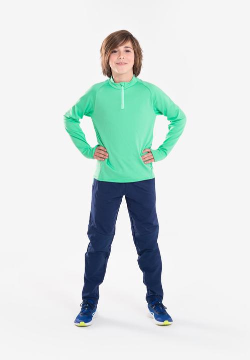 Produktbild Kiprun Laufhose Kinder warm mit Reissverschluss - Warm 900 dunkelblau/grün (122)