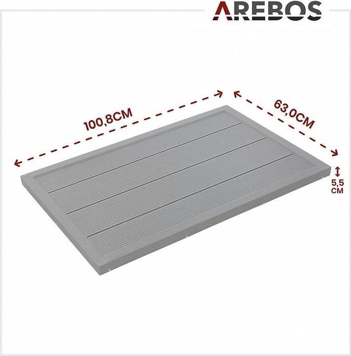 Produktbild Arebos Solardusche mit Bodenplatte