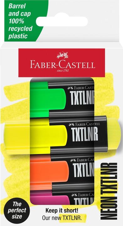 Actual product image Faber-Castell Textmarker TXTLNR SF 4er Kartonetui (Multicoloured, 5 mm, 4 x)