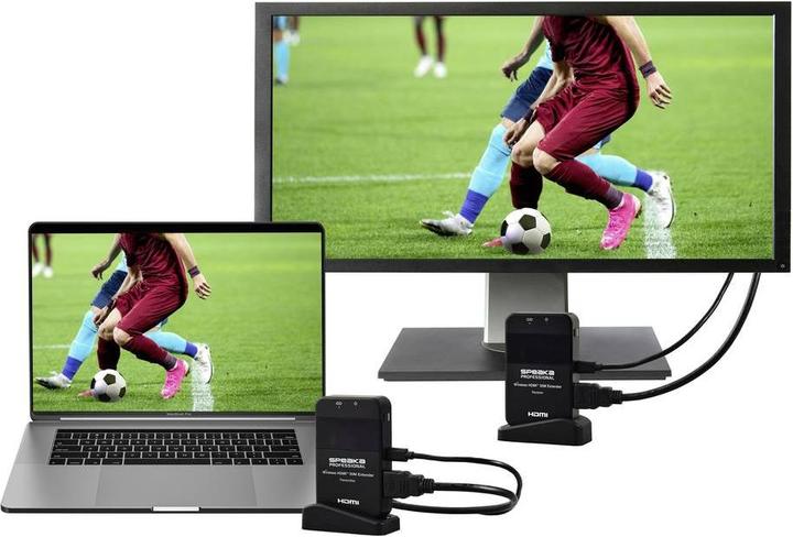 Image du produit SpeaKa Professional SP-HDE-320 HDMI-Funkübertragung (Set) 148.5 MHz 1920 x 1080