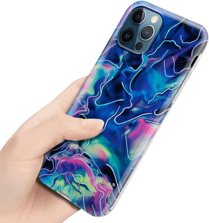 Actual product image Cadorabo IMD TPU Colorful Marble Cover (Apple iPhone 12 Pro Max)