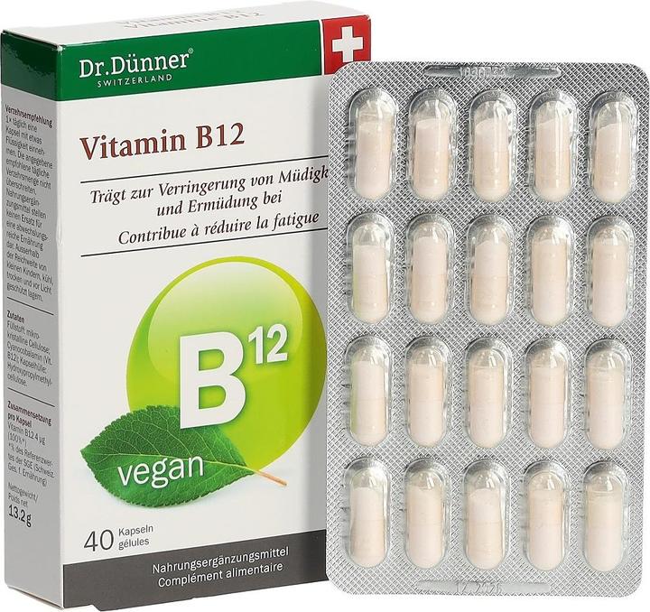 Produktbild Dr. Dünner Vitamin B12 (40 Stück, Kapseln, 35 g)