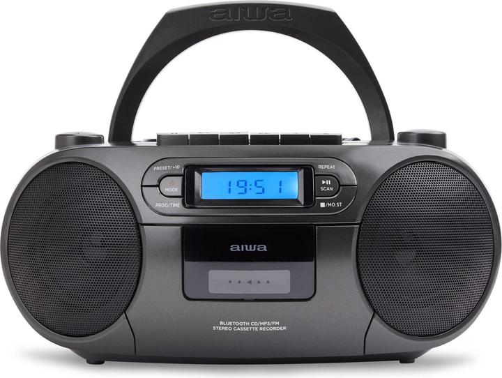 Produktbild Aiwa BBTC-550BK portable stereo system Digital Black (FM, PLL, Radio Frequency (RF), Bluetooth)