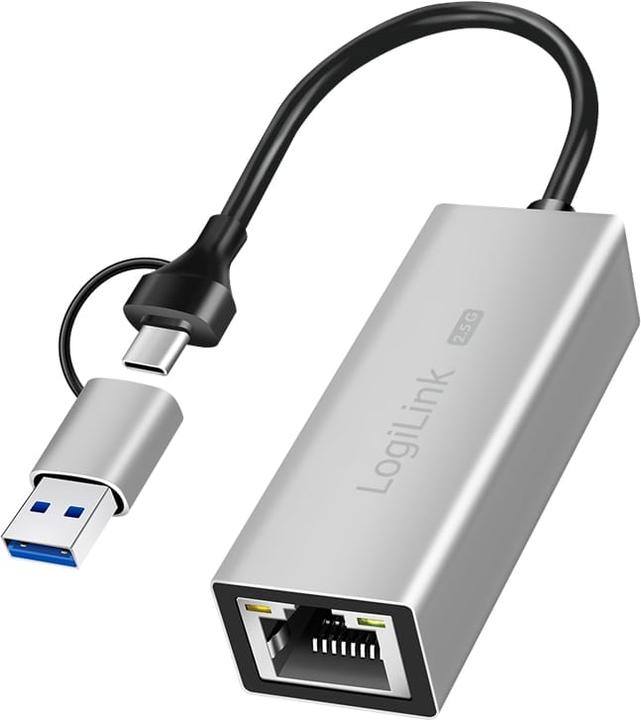 LogiLink USB-A/-C naar 2,5G Ethernet (USB)