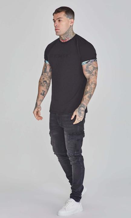 Immagine prodotto Siksilk Maglietta Roll Sleeve in nero (S)
