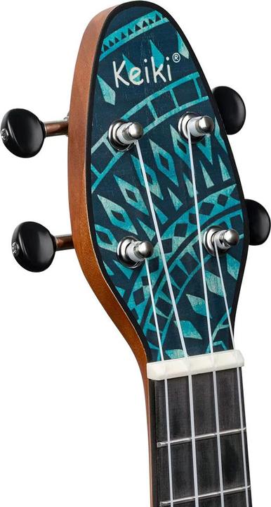 Actual product image Keiki Ukulele Package - Soprano - Blue Kaleidoscope (Soprano, Sopranino)