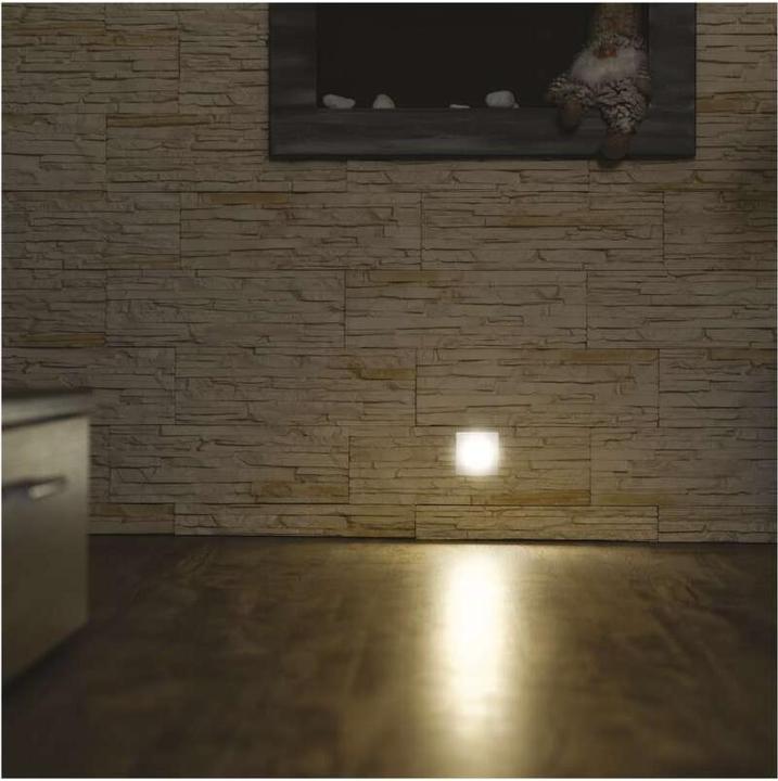 Immagine prodotto Emos Luce LED per scale - luce da incasso 80×80, 1,5W bianco caldo IP65 (65 lm)