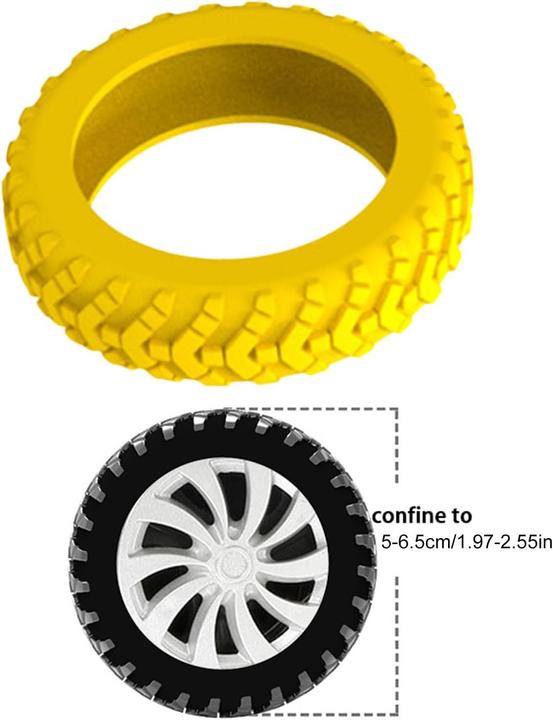 Actual product image Swissdetector Suitcase tire cover - Silent - 8 Pcs - Yellow (Luggage scale)