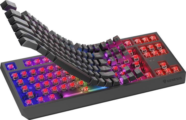 Produktbild Genesis Thor 230 TKL Wireless czarna RGB Outemu Red (US, Kabellos, Kabelgebunden)