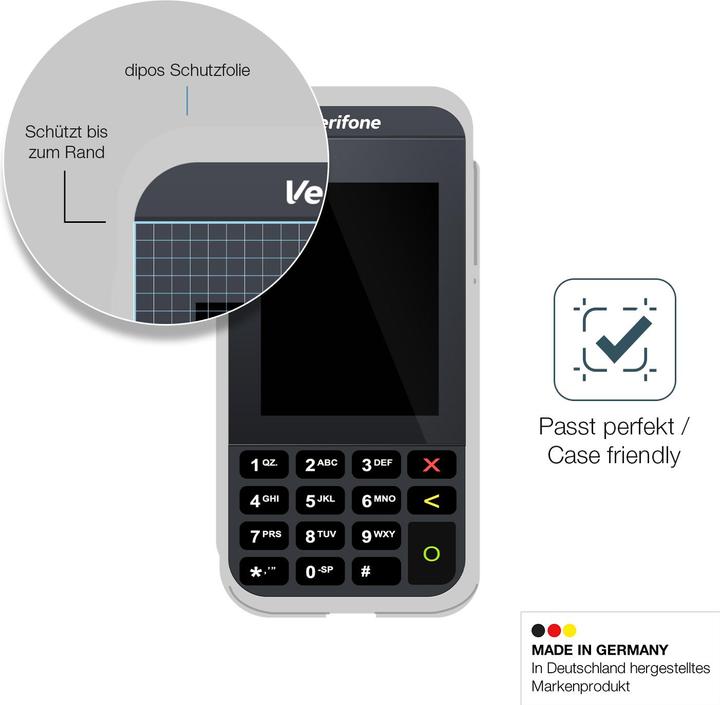 Actual product image Dipos Anti-Shock Screen Protector Clear (1 Piece, Verifone e285)