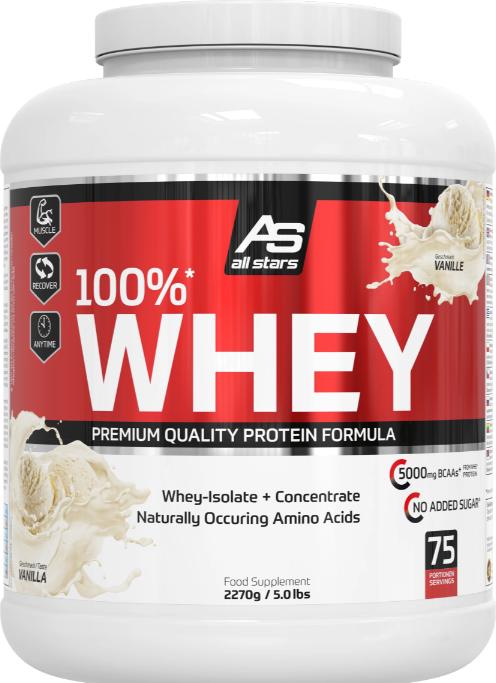 Immagine prodotto All Stars 100% proteine del siero di latte (Vaniglia, 1 pz., 2270 g)